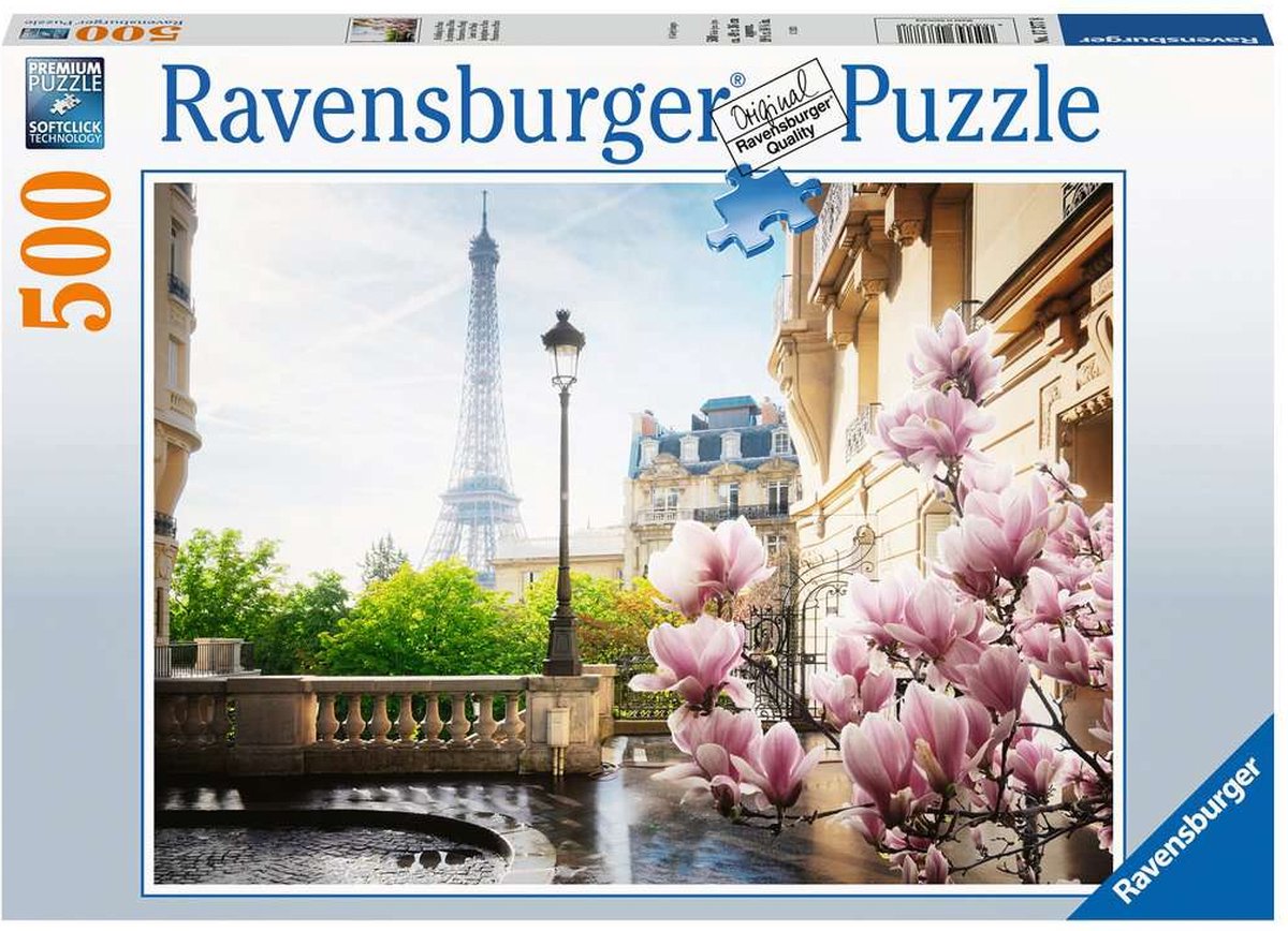 Ravensburger puslespil forår i Paris - puslespil - 500 brikker