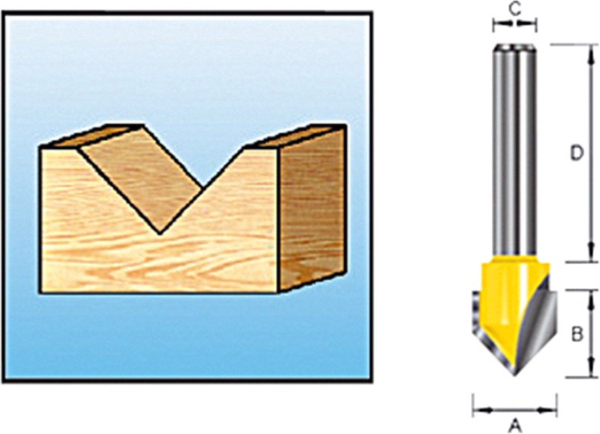 Makita d-10752 v-notskærer 60° 12,7x15,88mm s8