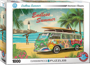 Eurographics volkswagen - vw endless summer - 1000 brikker 68×48cm (b×h) - puslespil