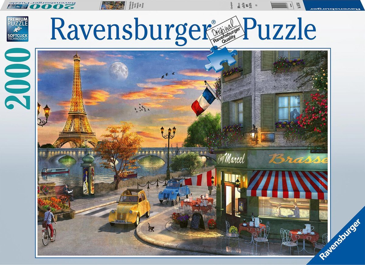 Ravensburger puslespil romantisk aften i Paris - puslespil - 2000 brikker