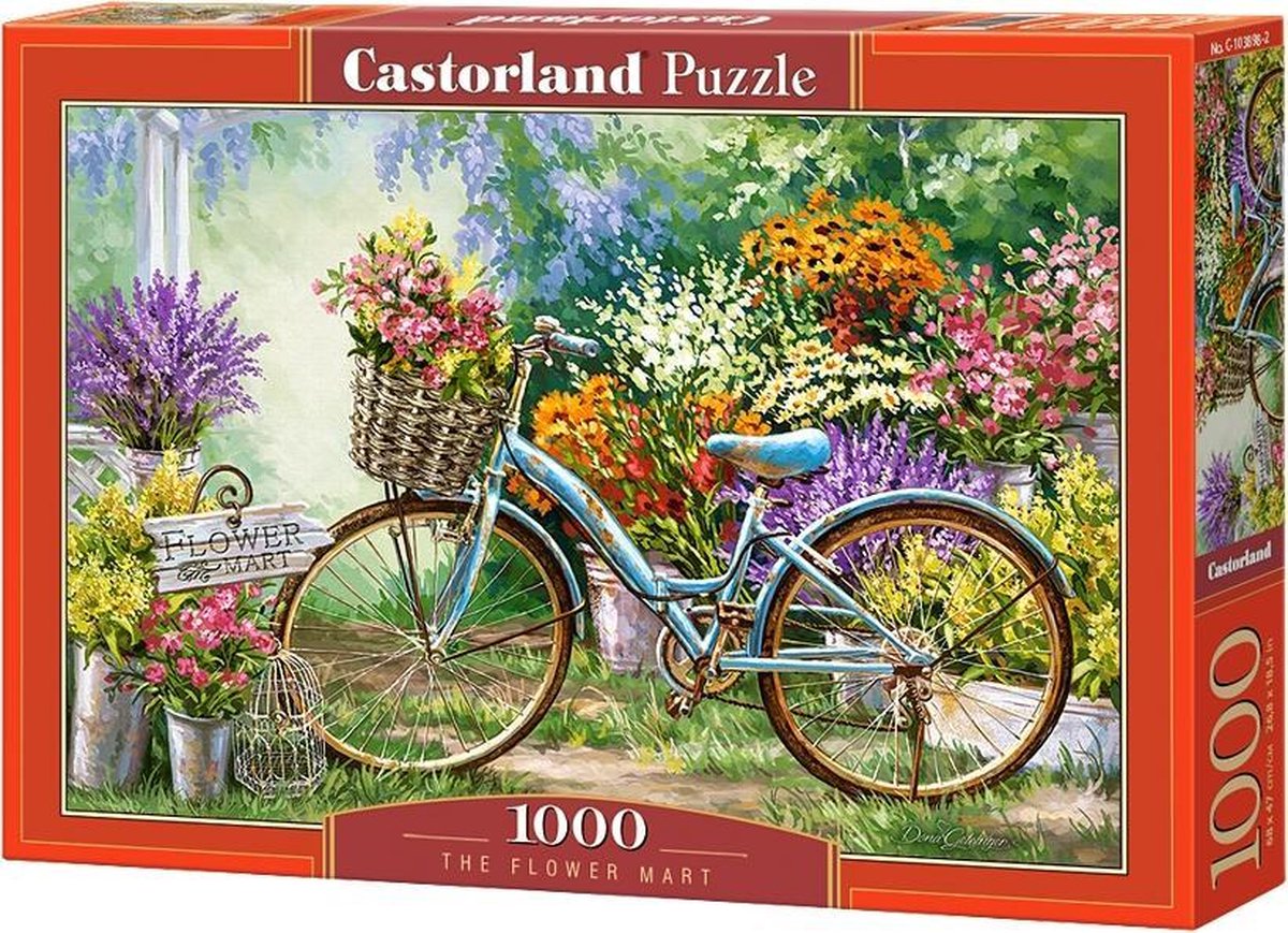 Castorland the flower mart – puslespil – 1.000 brikker – satin finish – perfekt pasform – europæisk kvalitet