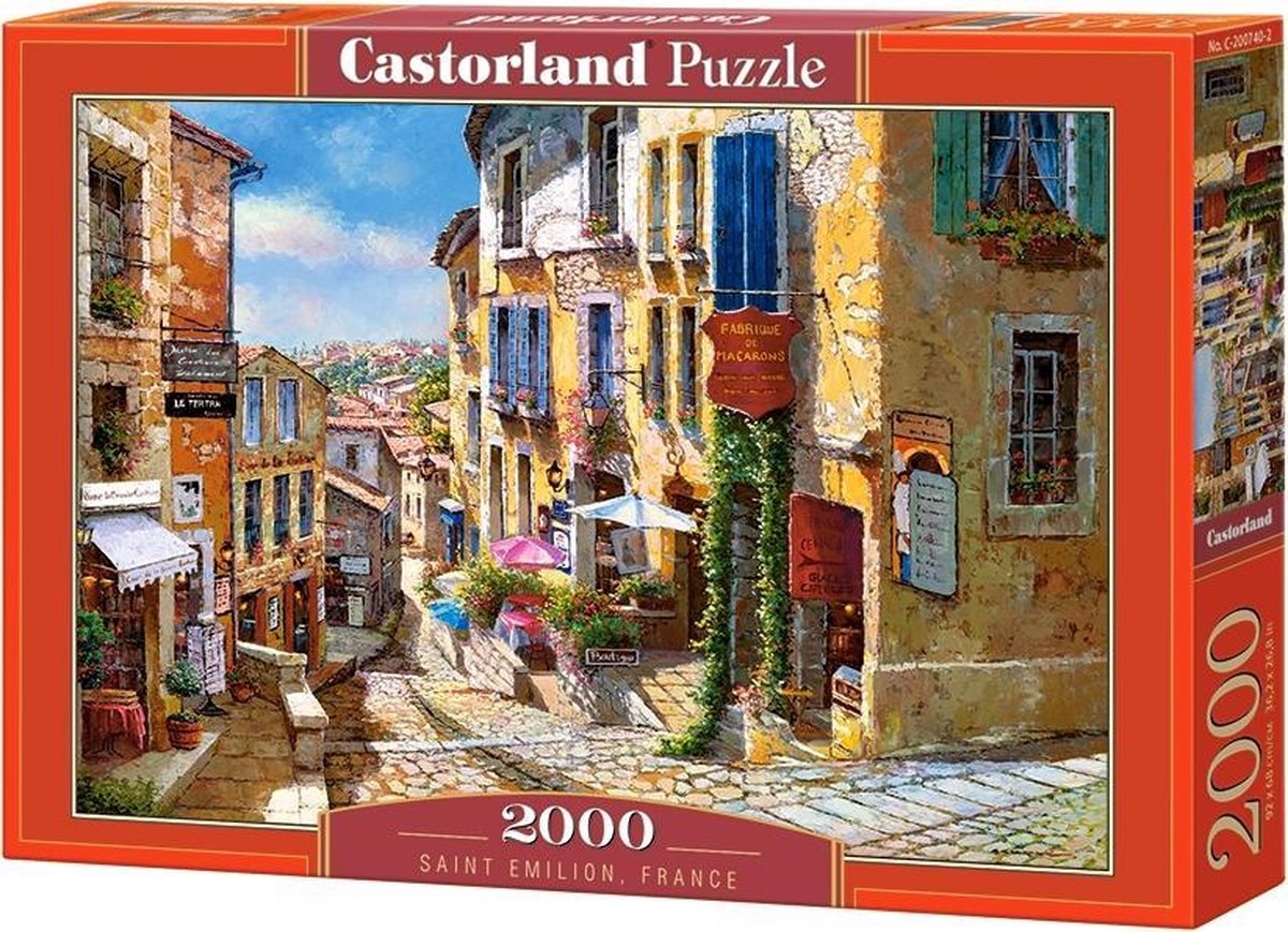 Castorland saint emilion frankrig – puslespil – 2.000 brikker – satin finish – perfekt pasform – europæisk kvalitet