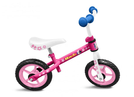 Balance Bike Minnie Mouse 10 tommer piger lyserød hvid
