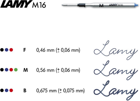 Lamy scala kuglepen 251 - børstet rustfrit stål, satin finish med drejemekanisme - inkl. m 16 stor kapacitet refill i sort