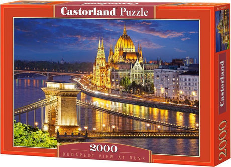Castorland budapest udsigt i skumringen – puslespil – 2.000 brikker – satin finish – perfekt pasform – europæisk kvalitet