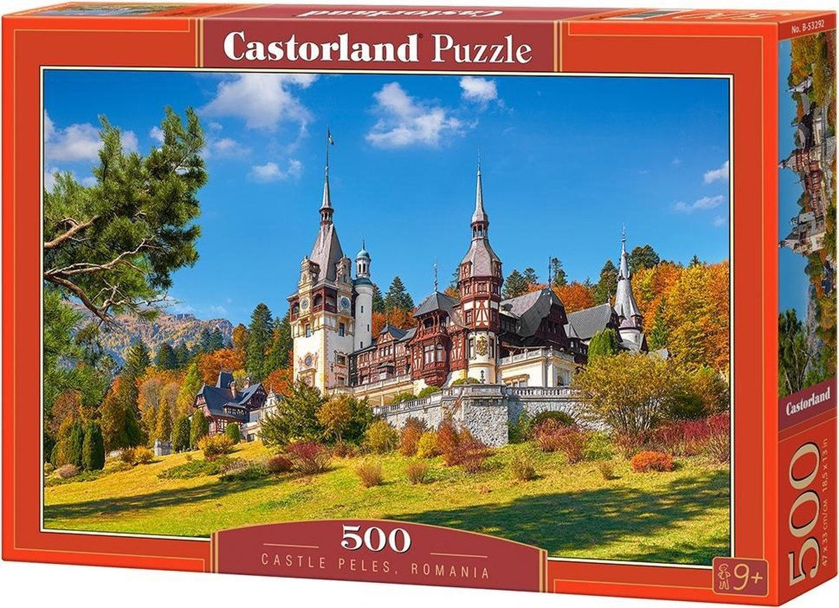Castorland castle peles rumænien – puslespil – 500 brikker – satin finish – perfekt pasform – europæisk kvalitet