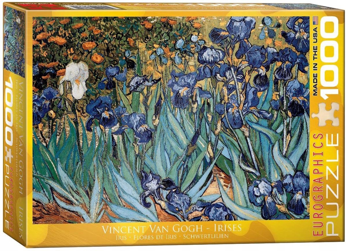 Eurographics - iris - vincent van gogh - 1000 brikker 68×48cm (b×h) - kunstpuslespil