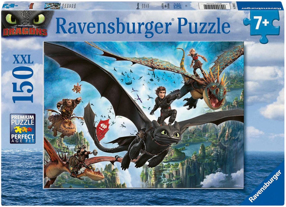 Ravensburger puslespil drager og helte - 150 stk. xxl