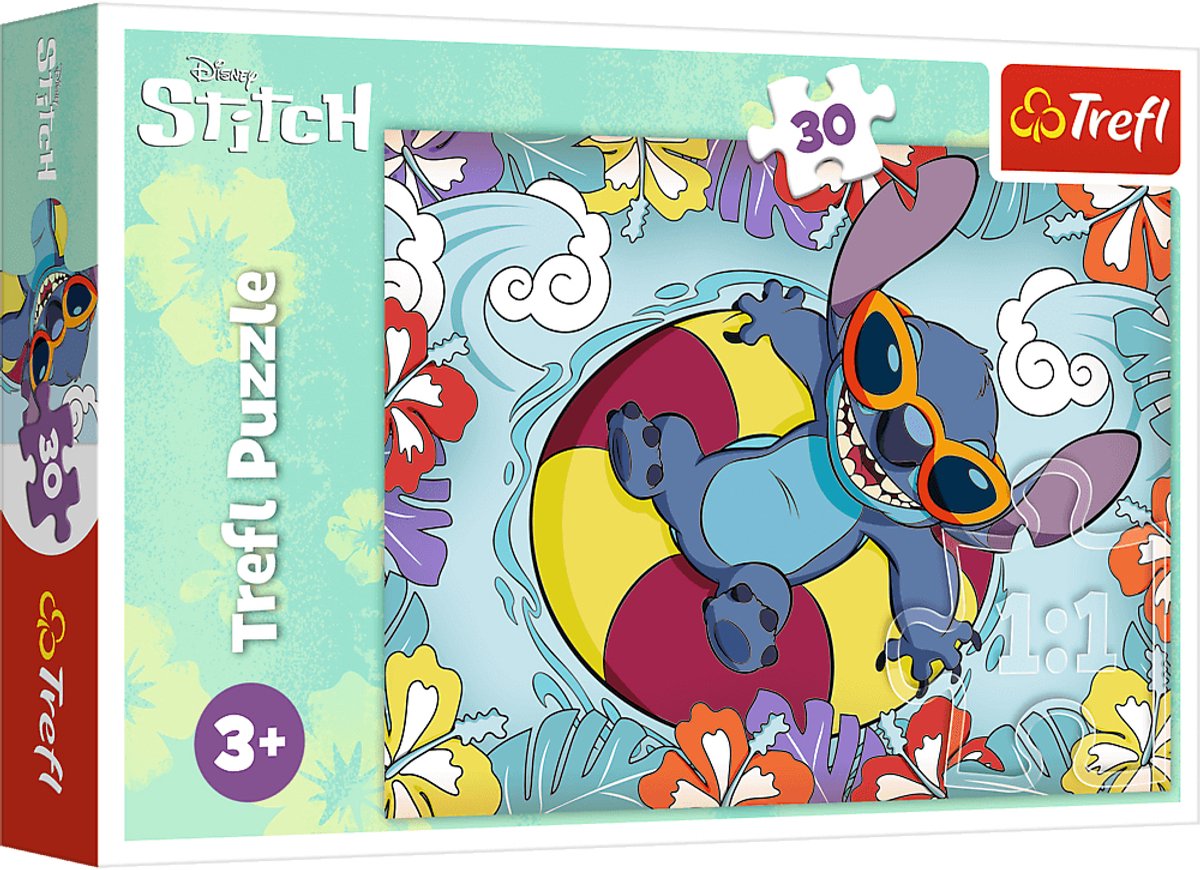 Trefl lilo stitch - puslespil - 30 brikker - til børn