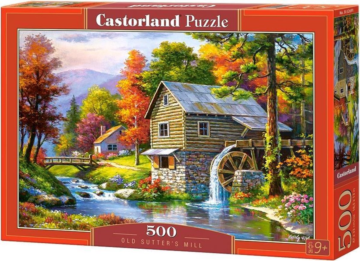 Castorland old sutter's mill – puslespil – 500 brikker – satin finish – perfekt pasform – europæisk kvalitet