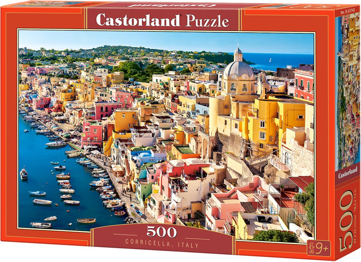 Castorland Corricella, Italien – puslespil – 500 brikker – satin finish – perfekt pasform – europæisk kvalitet