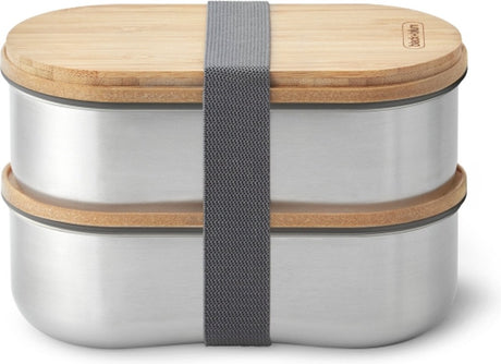 Sort blum sort+blum bento madkasse i rustfrit stål