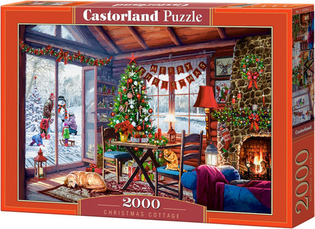 Castorland julehytte – puslespil – 2000 brikker – satin finish – perfekt pasform – europæisk kvalitet