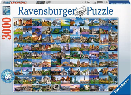 Ravensburger puslespil 99 smukke steder i Europa - puslespil - 3000 brikker