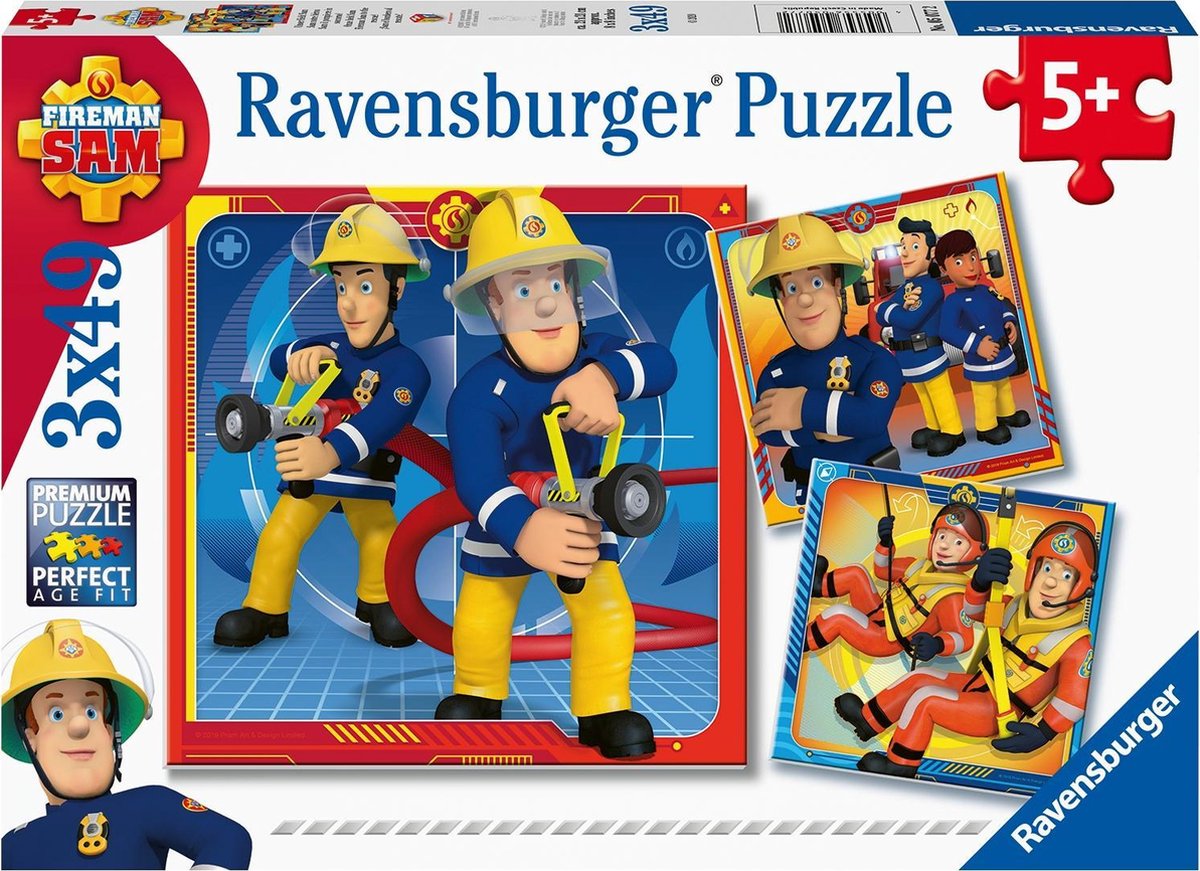 Ravensburger puslespil vores helt Sam - 3x49 brikker - børnepuslespil