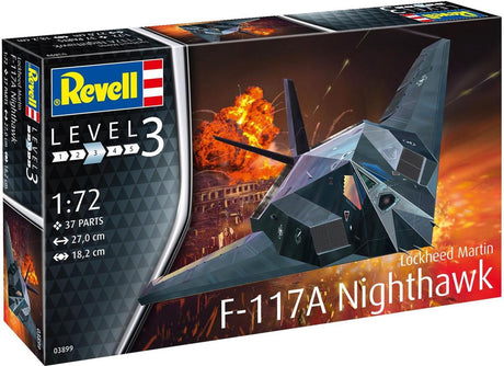 Revell modelbyggesæt militærkøretøjer - 03899 f-117 stealth fighter plastik - 1:72 - modelfremstilling