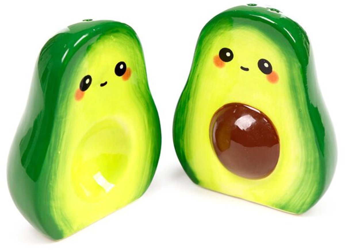 Puckator avocado salt og peber sæt Pedro de Avocado Foodiemals salt og peber sæt