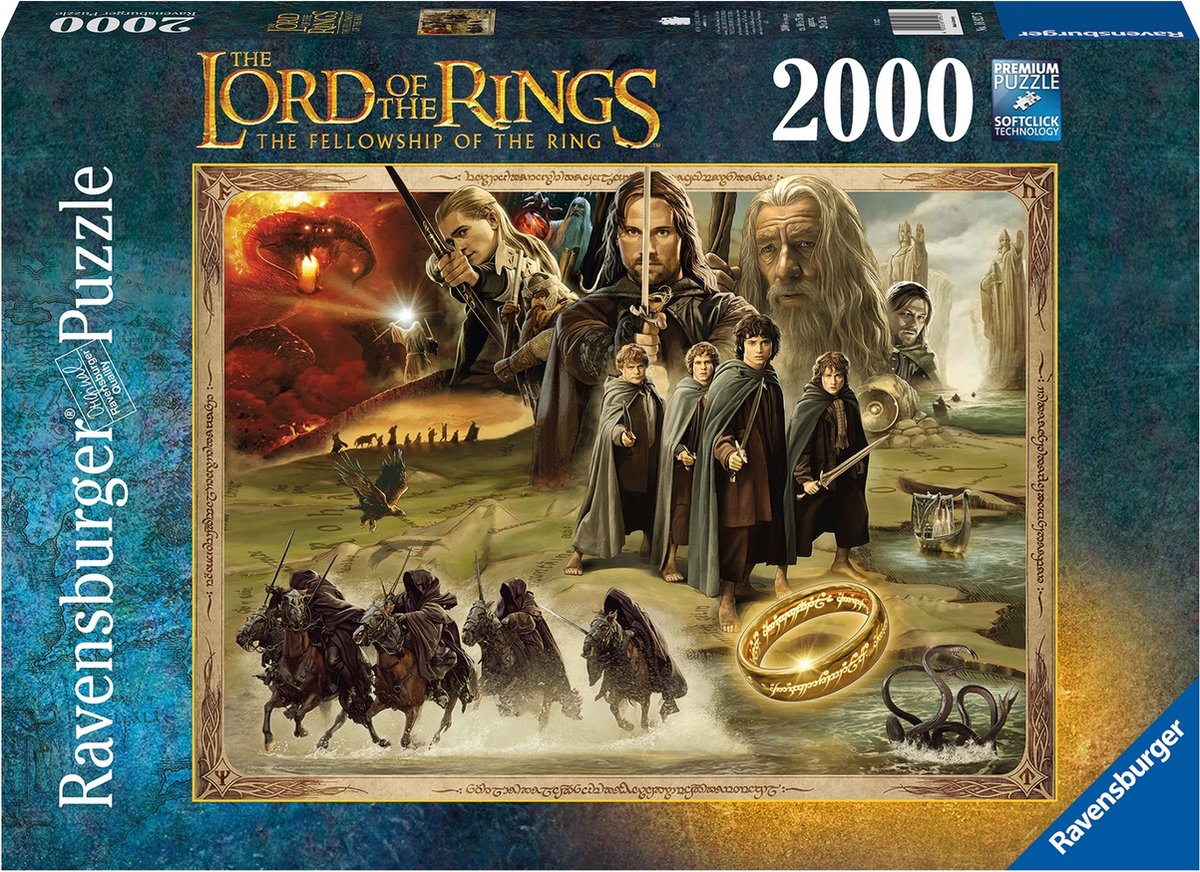 Ravensburger puslespil Ringenes Herre Fellowship of the Ring - puslespil - 2000 brikker