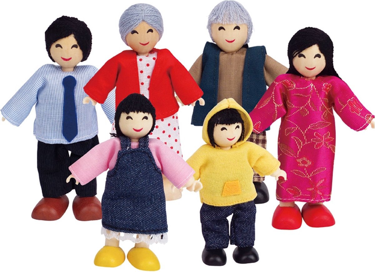 Hape dukkehus familie asiatisk