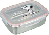 Undercover madkasse snoopy rustfrit stål med plastlåg.