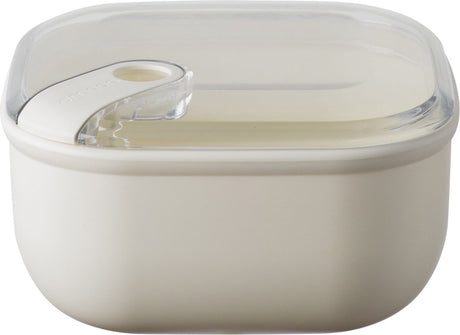 Omada - trækkasse madkasse firkantet lav 1 liter - polypropylen - beige -