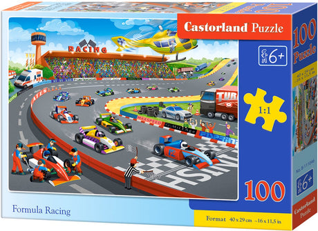 Castorland formel racing – puslespil – 100 brikker – racing – førsteklasses kvalitet