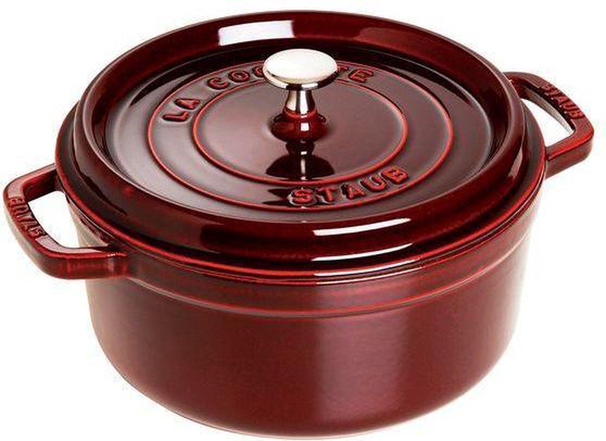 Staub cocotte rund 24cm bordeaux