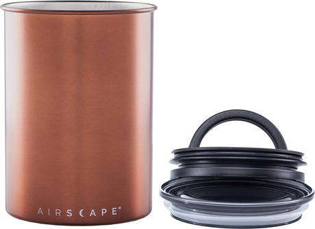 Planetarisk design - luftlandskab - kaffebønner - opbevaringsglas - vakuum - kaffe - stål - børstet kobber - 500 gram