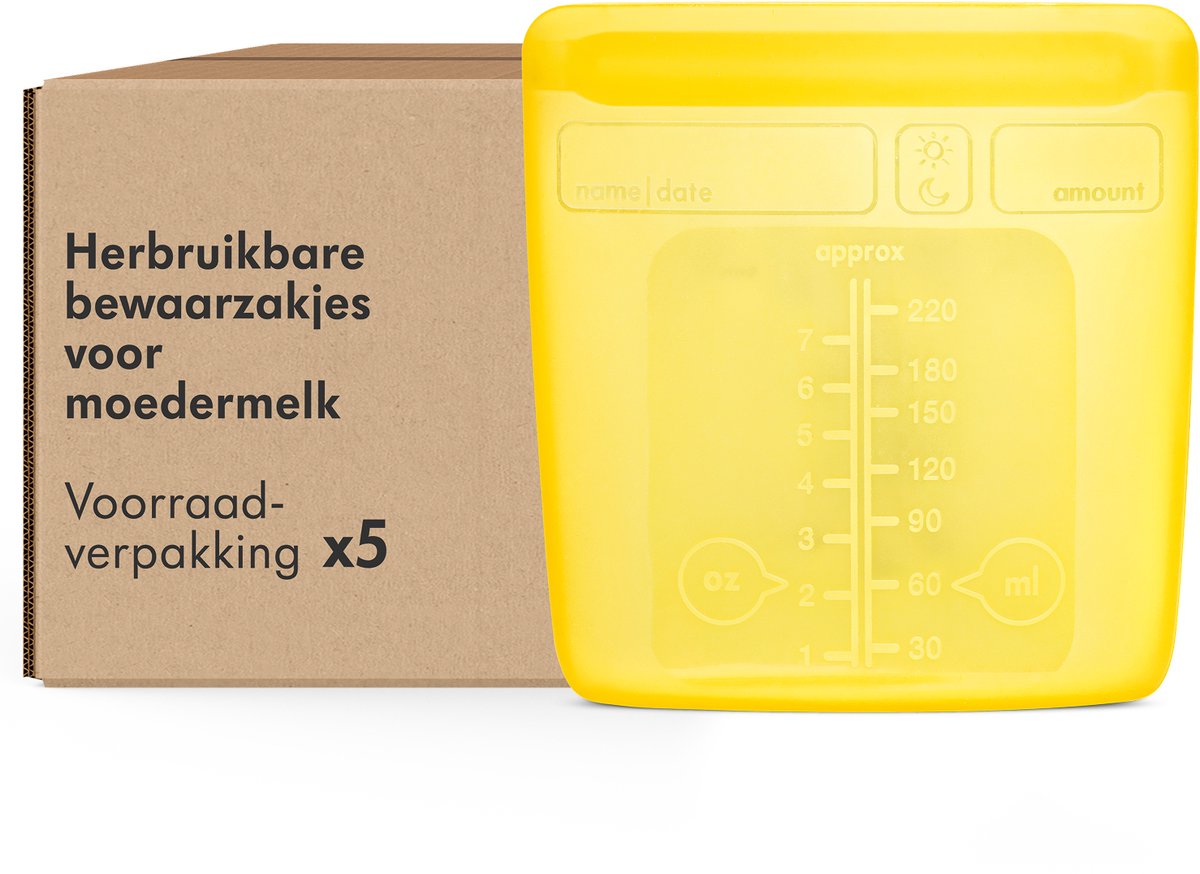 Medela genanvendelige opbevaringsposer til modermælk - 100 % lækagesikre - 5 styk - bruges op til 500 gange