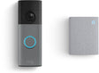 Ring batteri videodørklokke 2k med klokke - plettet grå