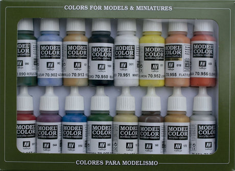 Vallejo hobbymaling akrylmaling - 70140 basisfarver usa - modelfarve - akrylsæt malingssæt - 16x 17 ml
