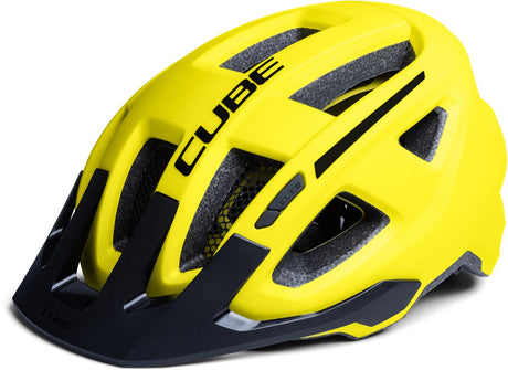Cube cykelhjelm flåde - 52-57 cm - allround hjelm - mips - 14 ventilationshuller - snap 360 fit system - x-lock monteringssystem - justerbar - m - gul