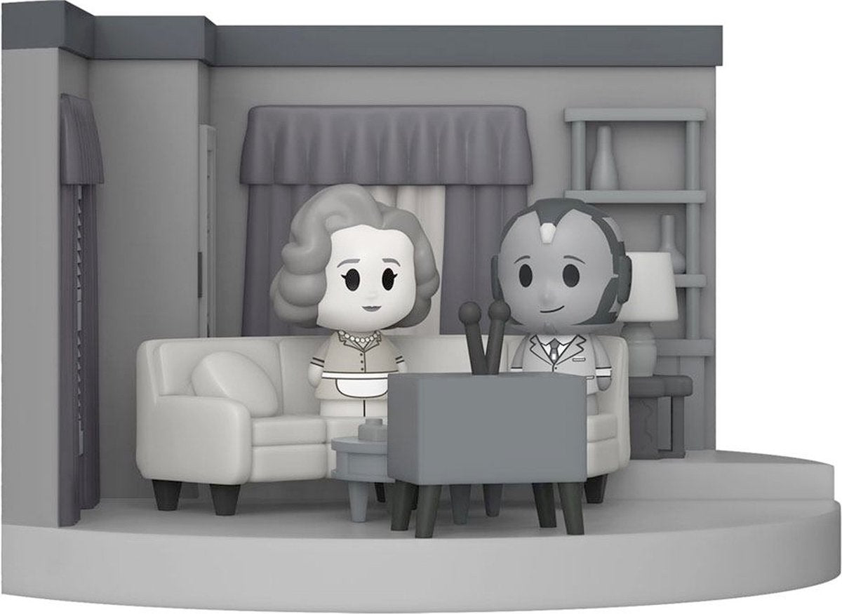 Funko! funko Wandavision samleobjekt figur vidunder pop! mini øjeblikssæt stue 50'er 9 cm grå