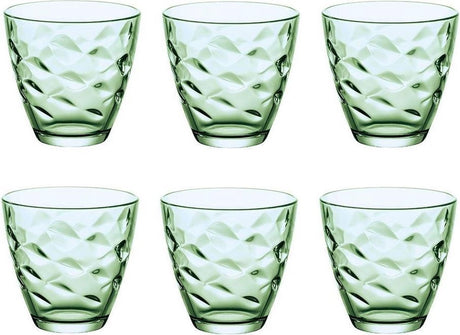 Bormioli rocco flora verde glas 260 ml - grøn - sæt-6