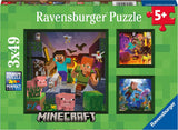 Ravensburger puslespil minecraft biomer - puslespil - 3x49 brikker