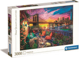 Clementoni puslespil manhattan balkon solnedgang, 3000 stk.