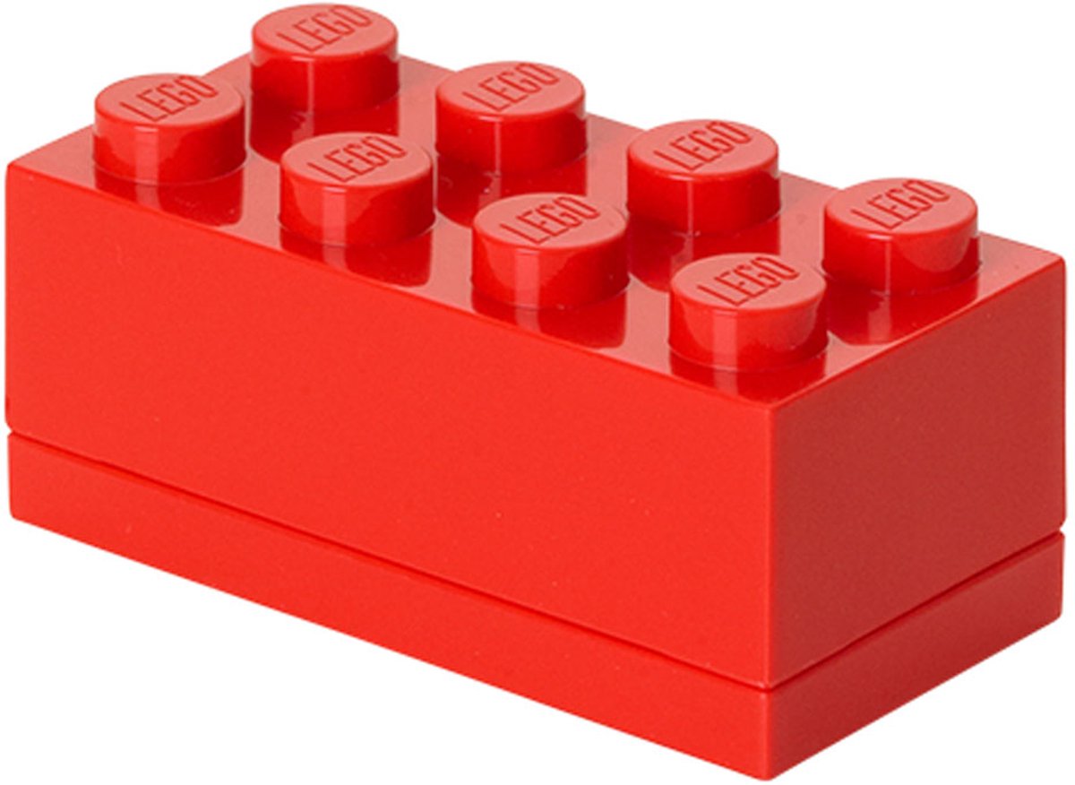 Lego - opbevaringsboks miniklods 8 - polypropylen - rød