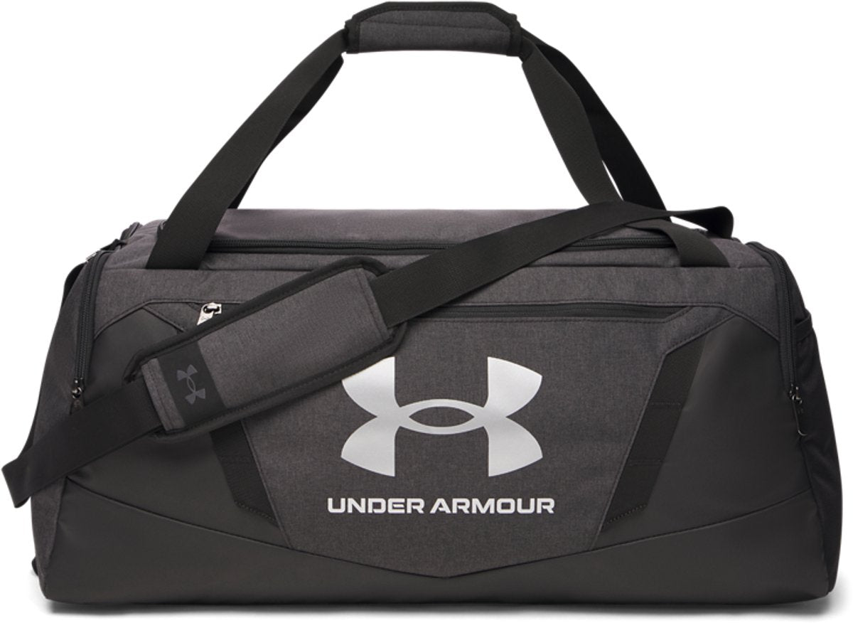 Under Armour UA Undeniable 5.0 Duffle MD-BLK Unisex sportstaske - Sort Medium Heather - Sort - Metallisk Sølv