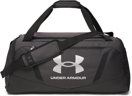 Under Armour UA Undeniable 5.0 Duffle MD-BLK Unisex sportstaske - Sort Medium Heather - Sort - Metallisk Sølv