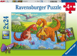 Ravensburger Jigsaw Puzzle Playing Dinos, 2x24st.