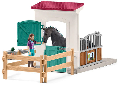 Schleich hesteboks legetøjssæt med Lisa og Storm - hesteklub.