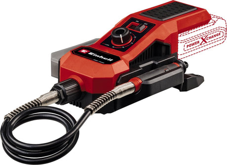 Einhell batteri multiværktøj te-mt 18 34 li solo - power x-change - 18 v li-ion - ubelastet hastighed: 5.000 - 34.000 t min - længde fleksibel slange: 92 cm - medfølger inkl. 55 dele tilbehørssæt - ekskl. batteri og oplader