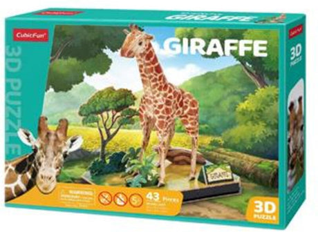 Kubisk sjov 3d puslespil giraf