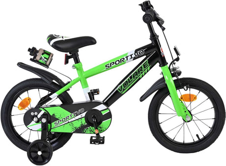 Volare sportivo børnecykel - 14 tommer - grøn sort - drenge