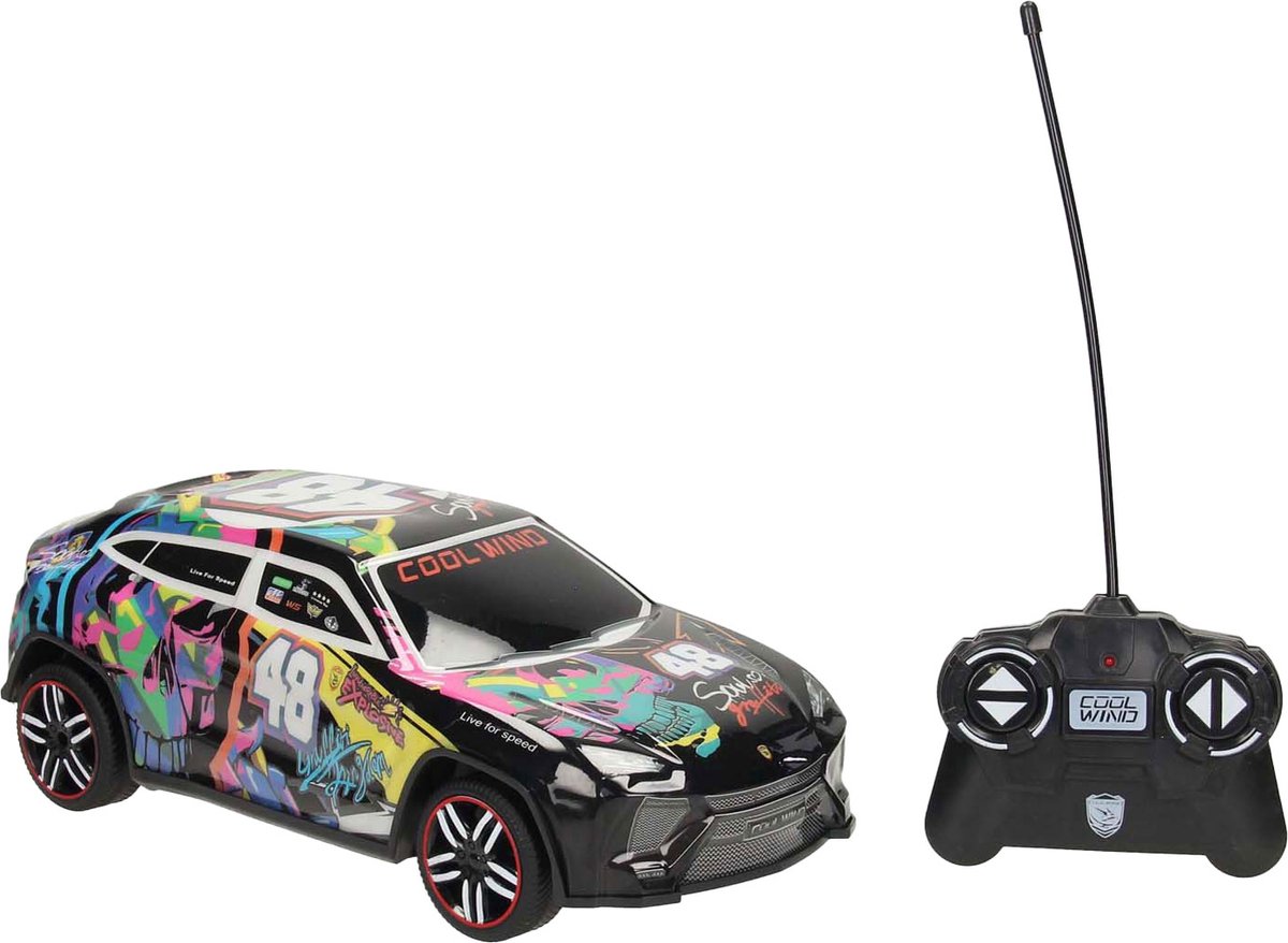 Lobbes toys bv rc styret racerbil softbody graffiti