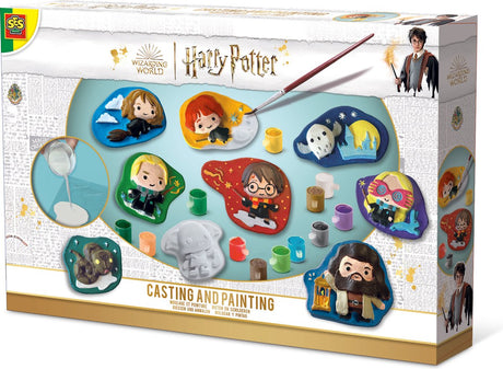Ses creative - harry potter - gipsstøbning - håndværkssæt med maling, gips og klistermærker