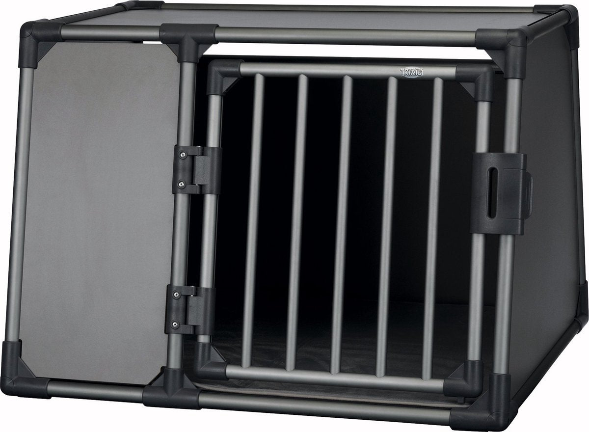 Trixie transportkasse alu grafit - l 92x78x64 cm