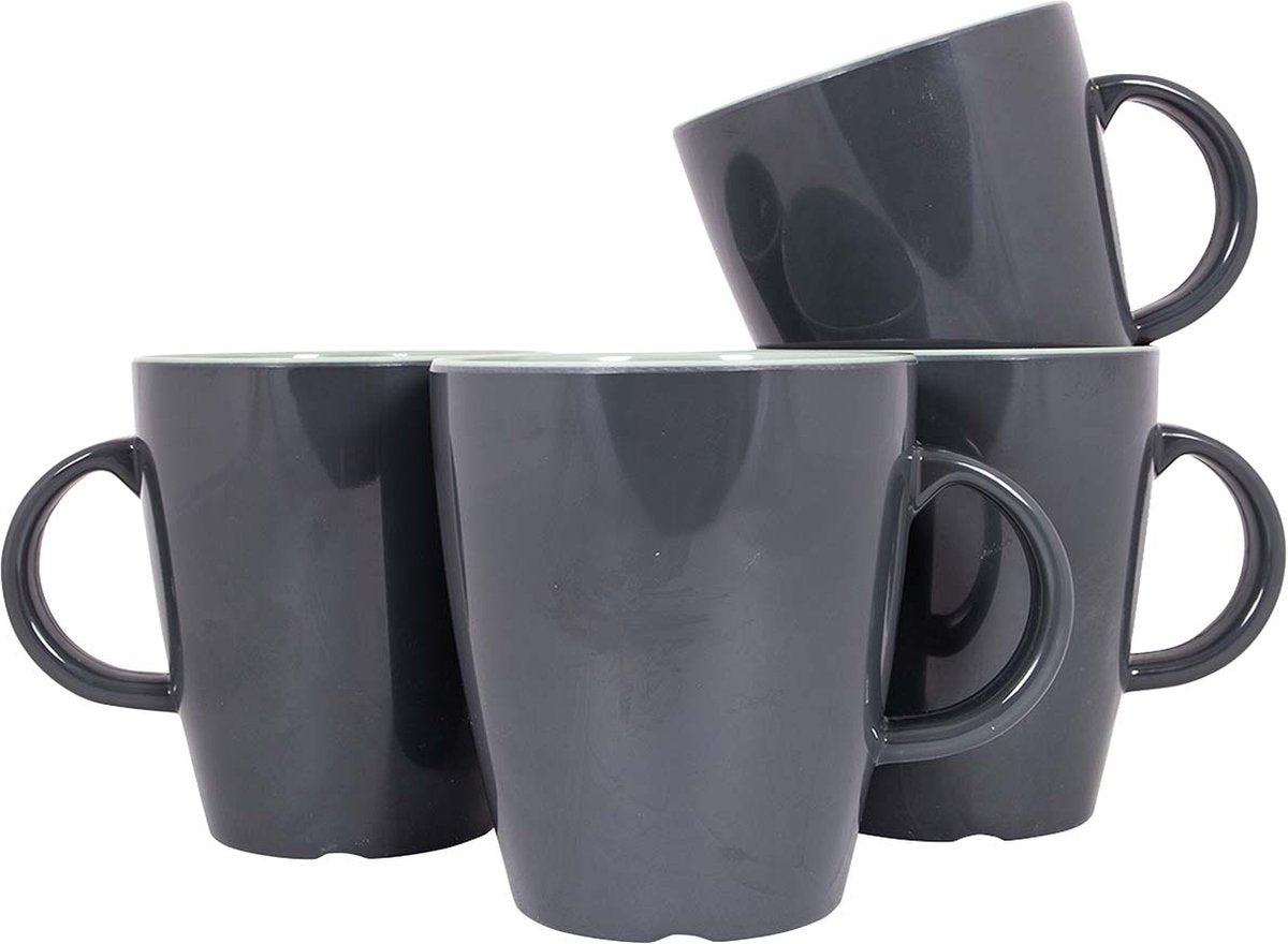 Gimex vivid line krus - grøn - 380 ml - 4 stk