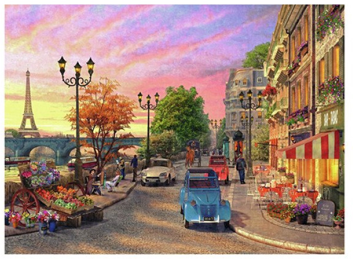 Ravensburger puslespil Paris aftenstemning 500 brikker landskab.