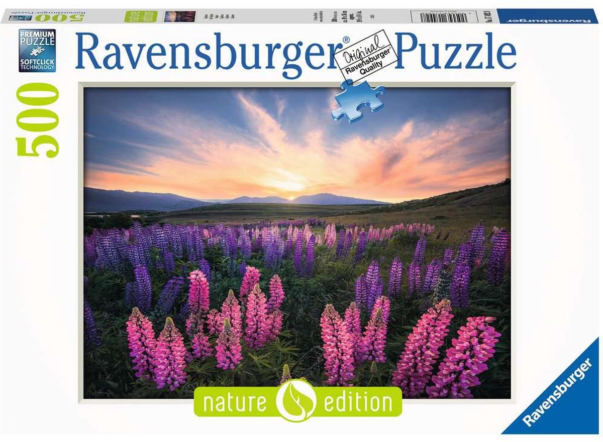 Ravensburger puslespil lupiner - puslespil - 500 brikker